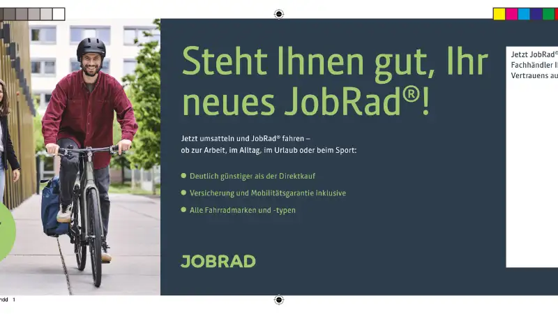 JobRad-Anzeigenvorlage im Querformat