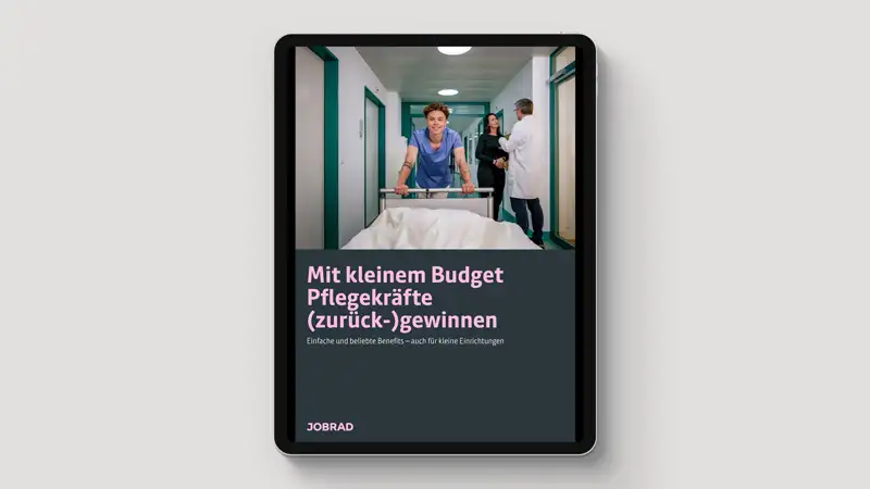 Vorschaubild JobRad-Whitepaper zu Fachkräftegewinnung für Pflegebetriebe Vorschaubild JobRad-Whitepaper zu Fachkräftegewinnung für Pflegebetriebe