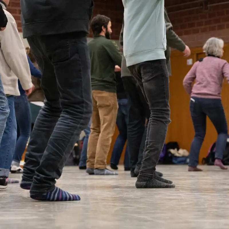 Sportgruppe in der Halle